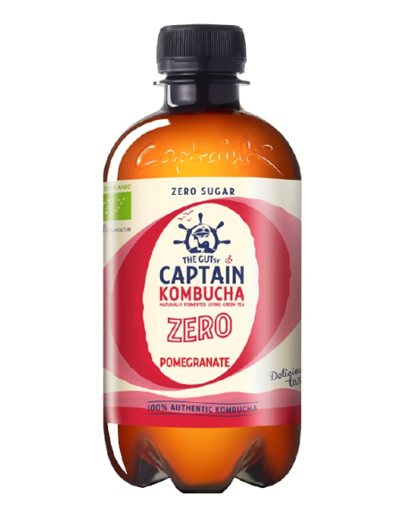 Kombucha Zero Granada 400Ml. Bio de Captain
