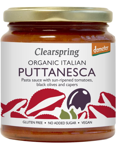 Salsa Puttanesca Demeter Bio 300 g  de Clearspring**