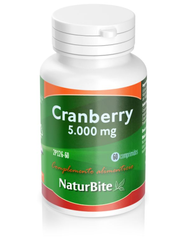 Cranberry 5000mg (Arándano Rojo), 60 comp. de NaturBite