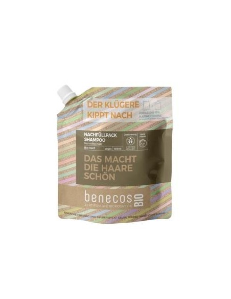 Champu Cabello Normal Cañamo Recarga 500 Mililitros Bio Benecos