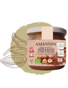 Crema De Avellanas Con Cacao 330 Gramos Bio Amandin