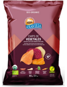 Chips Vegetales Con Aceite De Oliva 80 Gramos Eco Añavieja