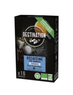 Capsulas Biodegradables Pur Arabica Descafeinado Bio, 10X5,5 G de Destination