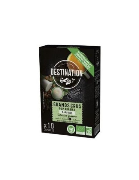 Capsulas Biodegradables Pur Arabica Grands Crus Bio, 10X5,5 G de Destination