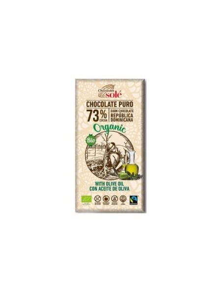 Chocolate Negro 73% Con Aceite De Oliva 100 Gramos Eco Chocolates Sole