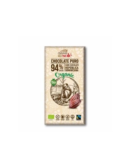 Chocolate Negro 94%  100Gr. Eco Sg de Chocolates Sole