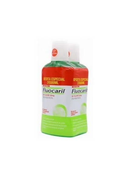 Fluocaril Bi-Fluore Colutorio 2X500 Mililitros Fluocaril