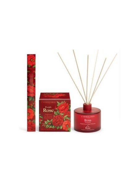 Rosa Purpurea Fragancia Para Leños (Mikados) 200 Ml L´Erbolario