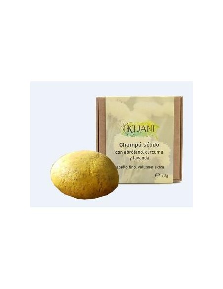 Champu Solido Cabello Fino Curcuma 70 Gramos Kijani