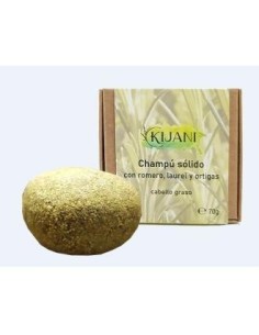 Champu Solido Cabello Graso Romero Y Ortiga 70 Gramos Kijani