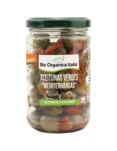Aceitunas Verdes Mediterraneas 180 Gramos Demeter Bio Organica Italia