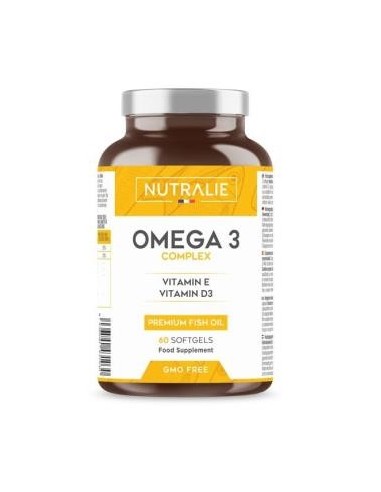 Omega 3+Vitamina E+D3 60Perlas. de Nutralie
