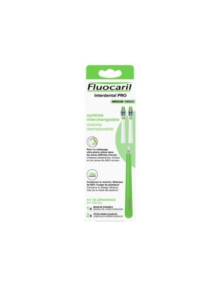 Fluocaril Interdental Pro Medio Cepillo+2Recambios Fluocaril
