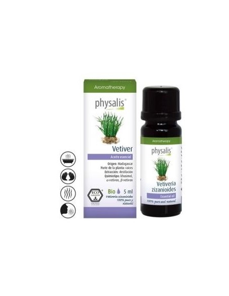Vetiver Aceite Esencial 5Ml. Bio de Physalis