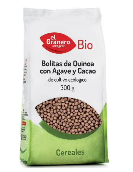 Bolitas De Quinoa Con Agave Y Cacao Bio, 300 G de El Granero Integral