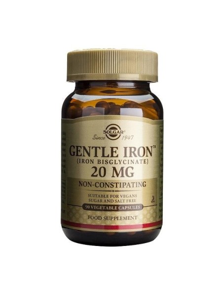 Hierro Gentle (No Estriñe) 20Mg. 90Cap. de Solgar