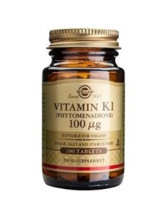 Vitamina K1 (fitonadiona) 100 µg  100 comprimidos Solgar 2