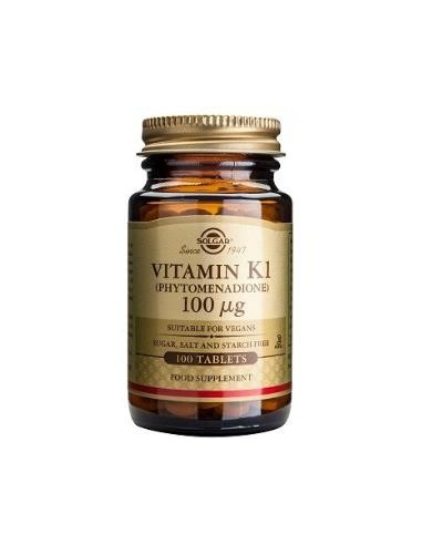 Vitamina K Natural 100Mcg. 100 Comprimidos de Solgar