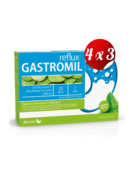 Pack 4x3 uds Gastromil Reflux  20 X 6,0G Sobres De Dietmed