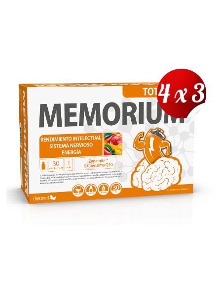 Pack 4x3 uds Memorium Total  30 X 15 Ml Ampollas De Dietmed