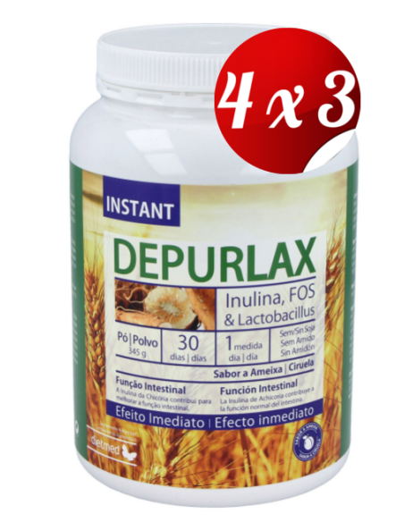 Pack 4x3 uds Depurlax Instant Polvo  345G De Dietmed