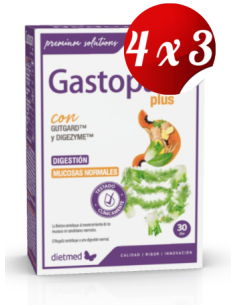 Pack 4x3 uds Gastopan Plus  30 Comprimidos De Dietmed