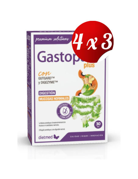 Pack 4x3 uds Gastopan Plus  30 Comprimidos De Dietmed