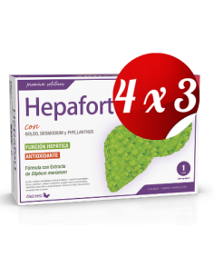 Pack 4x3 uds Hepafort  20 Ampollas De Dietmed