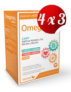Pack 4x3 uds Omegamais Perlas 60 Capsulas De Dietmed