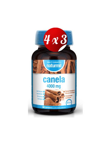 Pack 4x3 uds Canela 60 Comprimidos De Dietmed