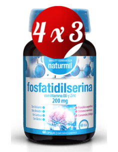 Pack 4x3 uds Fosfatildiserina Complex 200 Mg  60 Comprimidos De Dietmed