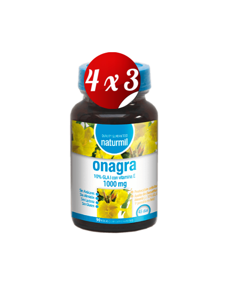 Pack 4x3 uds Onagra 1000 Mg Perlas 90 Capsulas De Dietmed