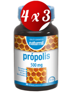 Pack 4x3 uds Própolis 500 Mg  90 Capsulas De Dietmed