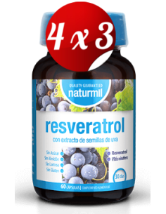 Pack 4x3 uds Resveratrol Complex  60 Comprimidos De Dietmed