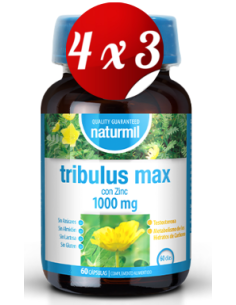 Pack 4x3 uds Tribulus Max 1000 Mg  60 Capsulas De Dietmed