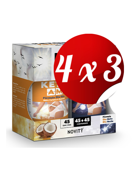 Pack 4x3 uds Keto Plus Am:Pm 45+45 Comprimidos De Dietmed