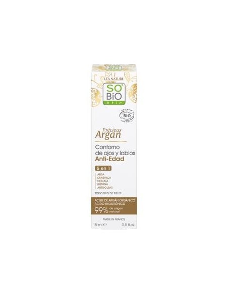 Contorno De Ojos-Labios Hialuronico-Argan 15 Ml Bio So´Bio Etic