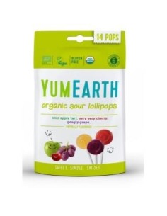 Piruletas Organicas Sabor Frutas Acidas 14 Unidades Yum Earth