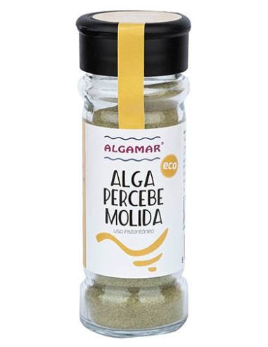 Alga Percebe molida, en tarro de vidrio especiero  de Algamar