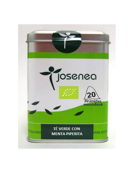 Té Verde-Menta Piperita Bio 20 Pir. Biobox 20 Pirámides de Josenea
