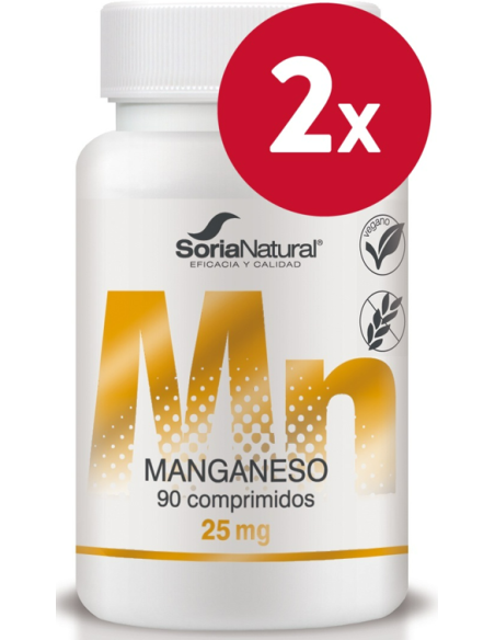 Pack de 2 ud Manganeso Liberacion Sostenida 600Mg 90C