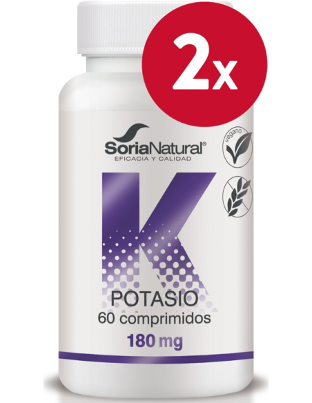 Pack 2 uds Potasio 60 comprimidos de Liberacion sostenida de Soria Natural