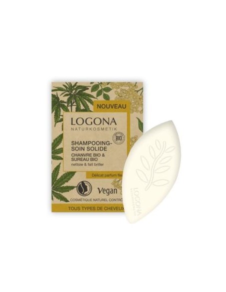Champu Solido Cañamo-Sauco 60 Gr de Logona