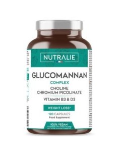 Glucomanano Colina Cromo Picolinato 120 cápsulas Nutralie