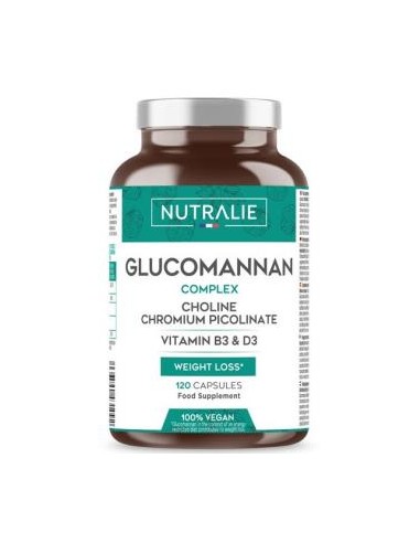 Glucomanano Colina Cromo Picolinato 120 cápsulas Nutralie