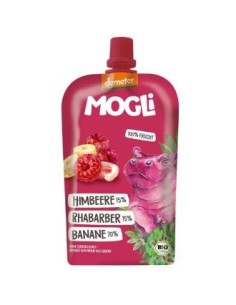 Smoothie Platano Ruibarbo Frambuesa 6Udsx120Gr de Mogli