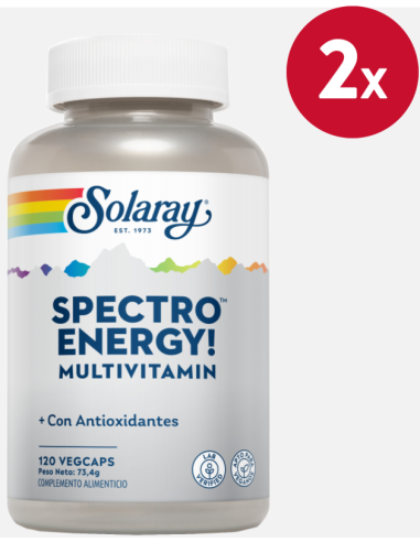 Pack 2 Spectro Energy Solaray 120 cápsulas – Energía natural