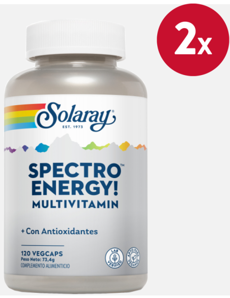 Pack 2 Spectro Energy Solaray 120 cápsulas – Energía natural