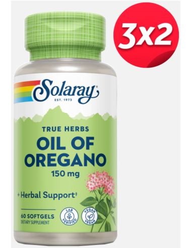 Pack 3x2 Oil Oregan 150Mg. 60Perlas De Solaray