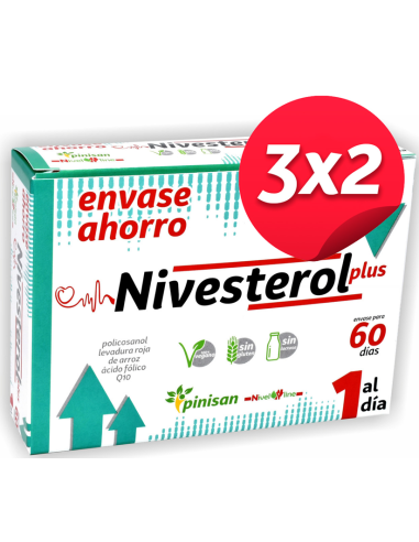 Pack 3x2 Nivesterol Plus, Nivel Line, 60 Cáps. de Pinisan